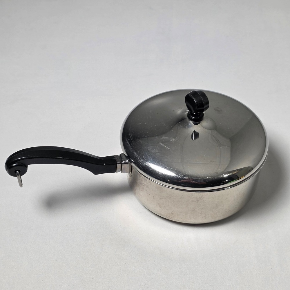 Farberware Saucepan with Lid 1.5 QT Aluminum Clad Stainless Steel Vintage USA